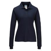 FR758 - Modaflame Knit FR Women's Long Sleeve Polo Shirt - Navy image