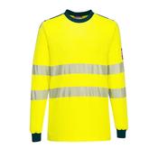 FR701 - PW3 Modaflame Knit Hi-Vis FR Long Sleeve T-Shirt - Yellow/Navy