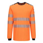 FR736 - PW3 Modaflame Knit HVO FR Long Sleeve T-Shirt - Orange/Navy