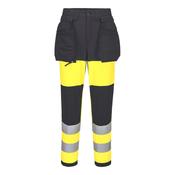 CD847 - WX2 Eco Hi-Vis Women's Class 1 Stretch Trouser - Yellow/Black
