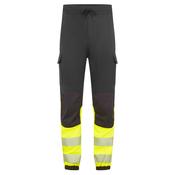 FR433 - PW3 Modaflame Hi-Vis Class 1 FR Jogger - Black/Yellow image