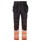 FR452 - PW3 Modaflame Work HVO Class 1 FR Holster Trousers - Orange/Black