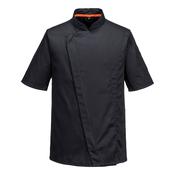 C739 - Chef's Mesh Air Pro Asymmetrical Jacket S/S - Black