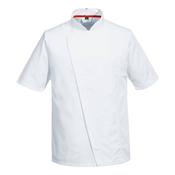 C739 - Chef's Mesh Air Pro Asymmetrical Jacket S/S - White