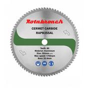 Rotabroach Aluminium Cermet Blade 355mm x 25.4mm x 80T RAPB355AL