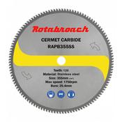 Rotabroach Stainless Steel Cermet Blade 355mm x 25.4mm x 120T RAPB355SS