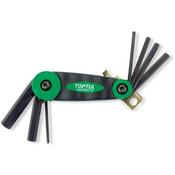 Toptul 7 Piece Folding Hex key set 2.5-10mm