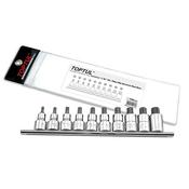 Toptul 10PCS 1/2"DR Ribe Bit Socket Rail Set image
