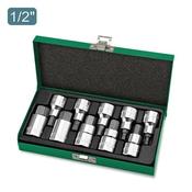 Toptul 9pce 1/2"dr Hex bit socket set 4-19mm image