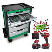Toptul 213Pc W/7-Drawer Mechanics Tool Trolley