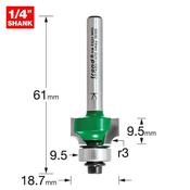 Trend Rounding over 3.0mm radius x 9.5mm cut