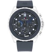 Tommy Hilfiger 1710687 Men’s Multifuntion Black Rubber Strap Watch