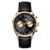 Cluse CW21004 Anthéor Multifunction Black, Gold Colour Men's Leather Strap Watch