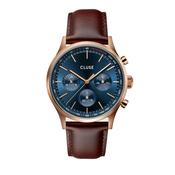 Cluse CW21009 Anthéor Multifunction Blue, Rose Gold Colour Men's Leather Strap Watch