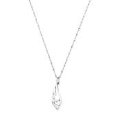 Chlobo Delicate Cube Chain Interlocking Heart And Angel Wing Necklace image