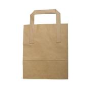 Large Brown Pure Kraft Bag with Handle 10x15.5x12" (Case of 250 Bags)