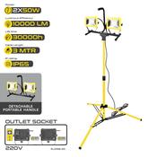 LED 20 WATT TELESCOPIC DOUBLE 240V LIGHT 2800 LUMEN image