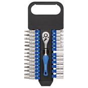DRAPER METRIC SOCKET SET, 1/4" SQ. DR. (27 PIECE)