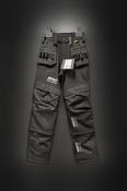 IMPACT KIDS SOFTSHELL WORK TROUSERS - 3/4 / BLACK