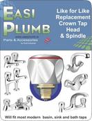 Easy Plumb Single Replacement Crown Tap Head &amp; Spindle only