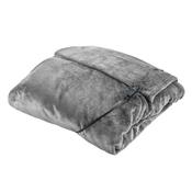 HOME COLLECTION LUXURY HEATED THROW BLANKET 160X130CM 120W - Grey