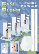 Easy Plumb Towel Rail Pipe Cover Kit - White