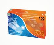 A&amp;E FABRIC CLEAR PLASTERS BOX 100PC
