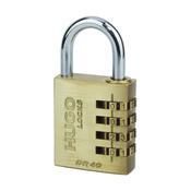 PADLOCK HUGO BRASS COMBINATION DR 40 image