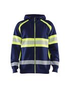 BLAKLADER HI-VIS HOODIE NAVY BLUE/HI-VIS YELLOW - M image