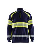 BLAKLADER HI-VIS SWEATER NAVY BLUE/HI-VIS YELLOW - XXL