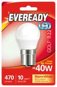 EVEREADY 6W (40W) B22 LED GOLF BALL 470 LUMENS image