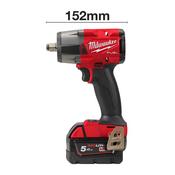 MILWAUKEE M18 FUEL 1/2" MID-TORQUE IMPACT WRENCH 2X 5AH BATTERIES, FAST CHARGER image