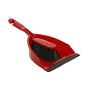 DOSCO DUST PAN &amp; BRUSH SET SHORT HANDLE - RED