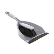 DOSCO DUST PAN &amp; BRUSH SET SHORT HANDLE - SILVER