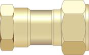 Easy Plumb 1/2" F.I. Straight Brass Compression Coupling image