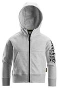 SNICKERS JUNIOR LOGO FULL - ZIP HOODIE - 98/104 / GREY