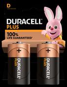 DURACELL PLUS D BATTERIES 2-PACK