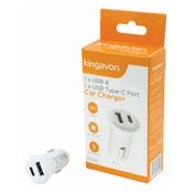 KINGAVON 1 X Usb &amp; 1 X Usb Type-C Port In Car Charger image