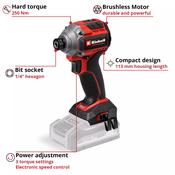 EINHELL CORDLESS IMPACT DRIVER 18/250-C Li BL - Solo image