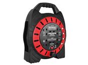 Faithfull Power Plus Semi-Enclosed Cable Reel 240V 13A 4-Socket 10m image
