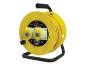 Faithfull Power Plus Open Drum Cable Reel 110V 16A 2-Socket 25m (2.5mm Cable) image