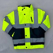 IMPACT HI-VIS KIDS BOMBER JACKET YELLOW/NAVY - 5/7 image