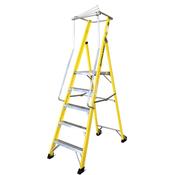 JEFFERSON 5 TREAD WIDE PLATFORM PODIUM STEP LADDER WITH HANDRAILS image