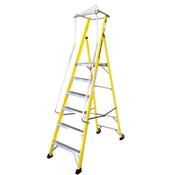 JEFFERSON 6 TREAD WIDE PLATFORM PODIUM STEP LADDER WITH HANDRAILS image