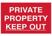 PRIVATE PROPERTY KEEP OUT - PVC (300 X 200MM) image