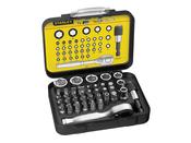 STANLEY® 1/4in Drive Ratchet, Bit &amp; Socket Set, 39 Piece