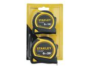 STANLEY® Tylon™ Pocket Tapes 5m/16ft + 8m/26ft (Twin Pack) image