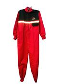 2 TONE JUNIOR BOILERSUIT - RED/BLACK / 8-9