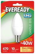 EVEREADY 4.9W (40W) B15 LED CANDLE 470 LUMENS