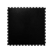 JEFFERSON 500 X 500 X 7 MM INTERLOCKING PVC FLOOR TILE 10PK - Black